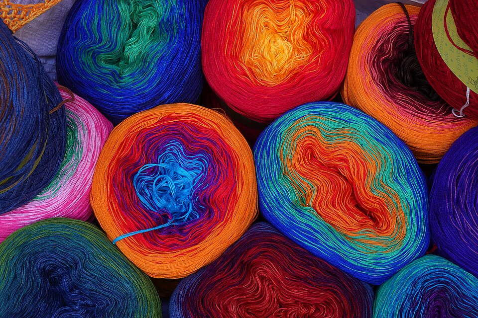 A display of colorful textile yarn (representative image)